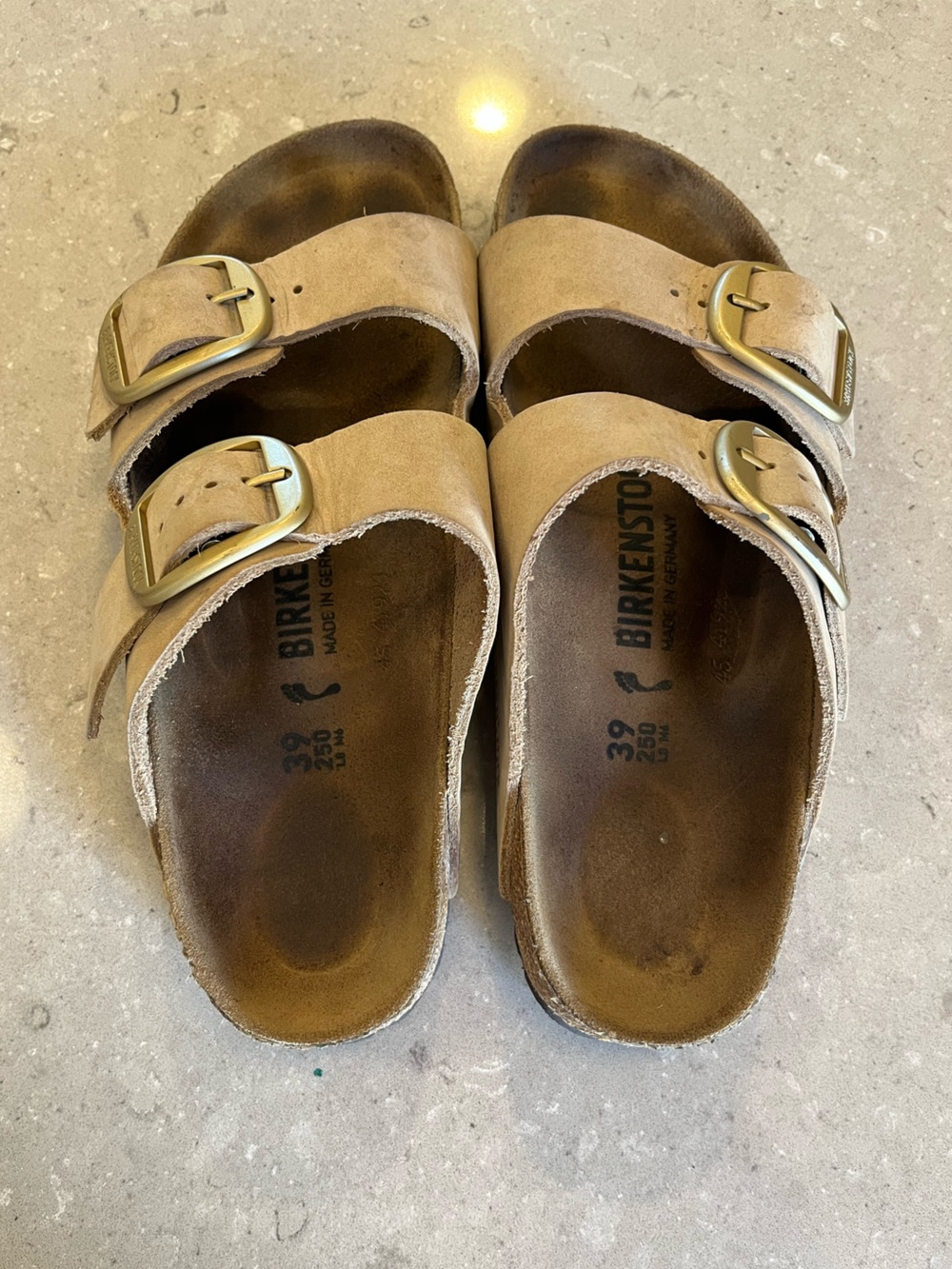 Birkenstock Arizona Big Buckle Sandcastle Nubuck Size 39 - Picture 2 of 6